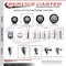 Service Caster 35 Inch Black Polyurethane Wheel Swivel 34 Inch Threaded Stem Caster Set 2 Brakes SCC SCC-TS20S3514-PPUB-BLK-34212-2-TLB-2 - alternate 3